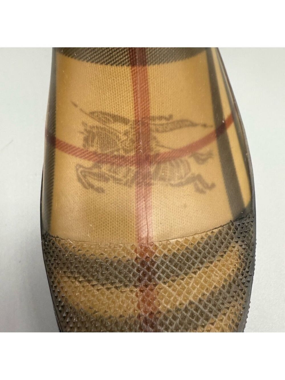 Women's Burberry House Check Pattern /Mid- Calf Rubber Rain Boots/Womens Size 37 - Picture 10 of 10